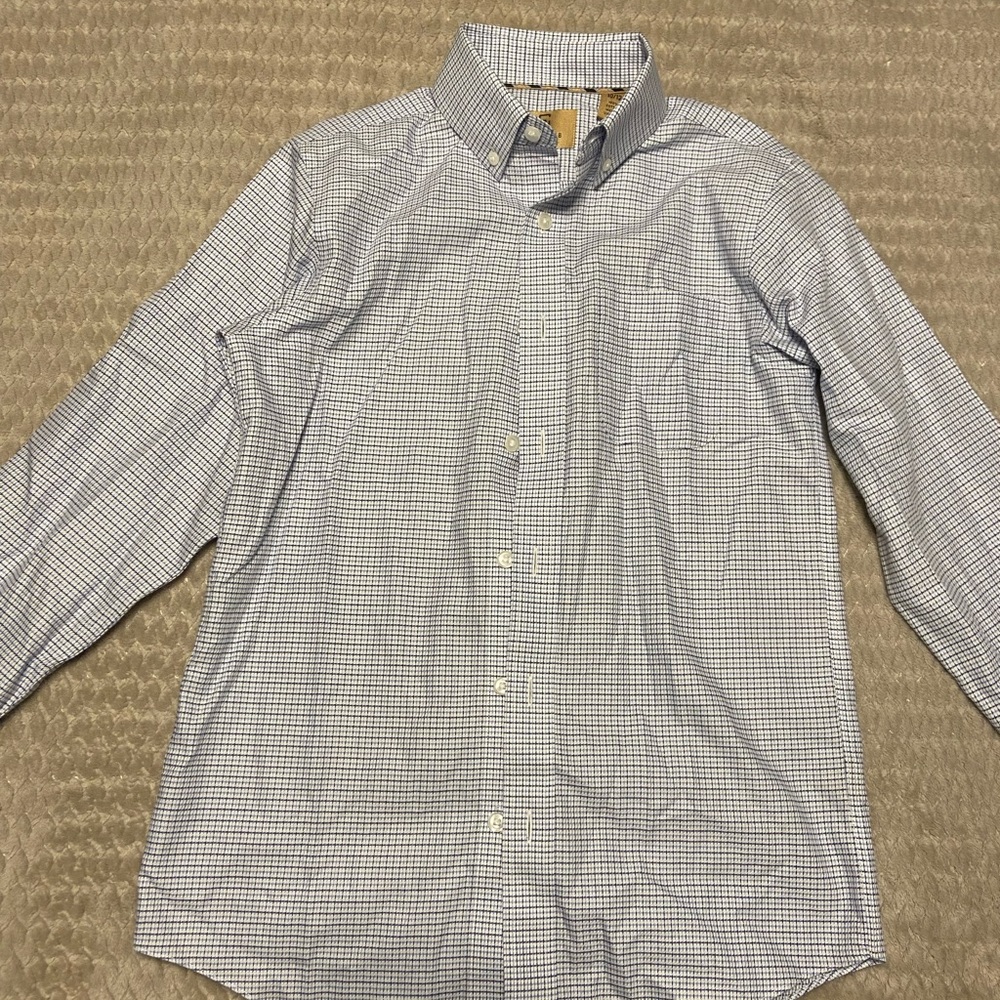 Class Club Blue and White Checkered Button Down Shirt